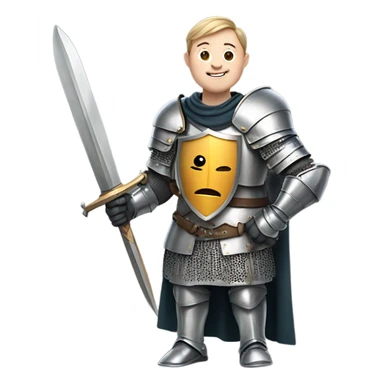 Down syndrome knight sticker