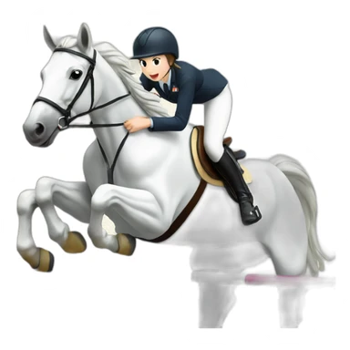 white-hourse-with-olympics-jumping-compelition-rider—japanese-girl sticker