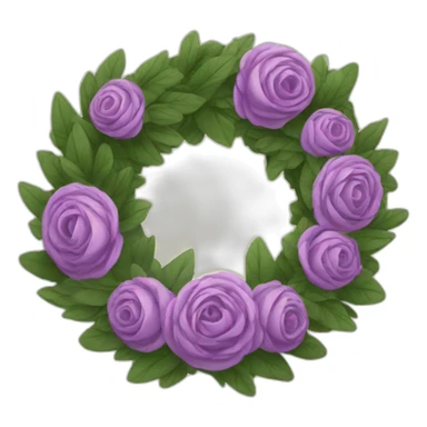 oval funeral wreath sticker