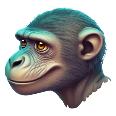 monkey dreaming a trex sticker