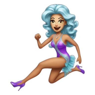 dragqueen running competition sticker