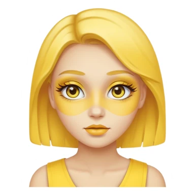 Clean girl avez visage jaune sticker