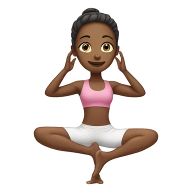 Girl doing yoga   sticker