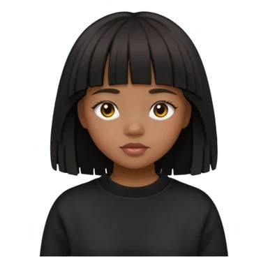 Philippino girl in black fringed sweatshirt sticker