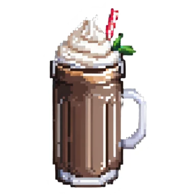 chocolate milkshake with whipped cream sticker