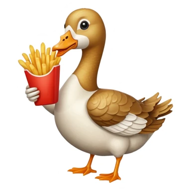 GOOSE HOLDING FRENCH FRIES sticker