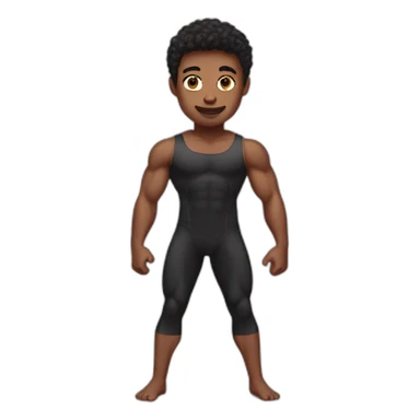 muscular boy in leotard sticker