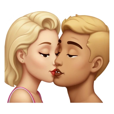 two people kissing  sticker