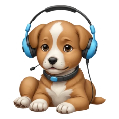 Puppy day dreaming at computer about his girlfriend  sticker