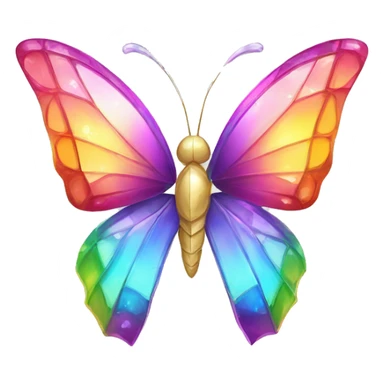 One Rainbow-Crystal-Gem-Butterfly-Crystal-Fly sticker