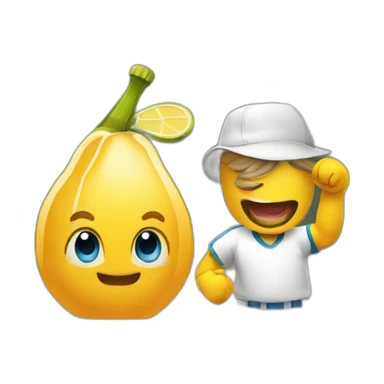 Un gars en train de boire de la bière et joue au tenis en même temps  sticker