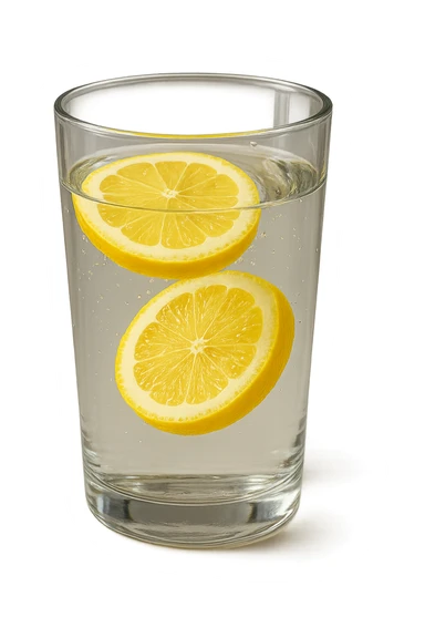 bicchiere di acqua e limone 3d sticker