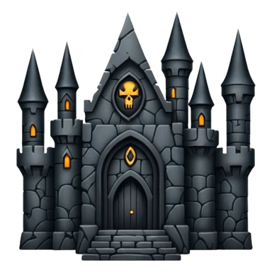 Gothic black evil castle sticker