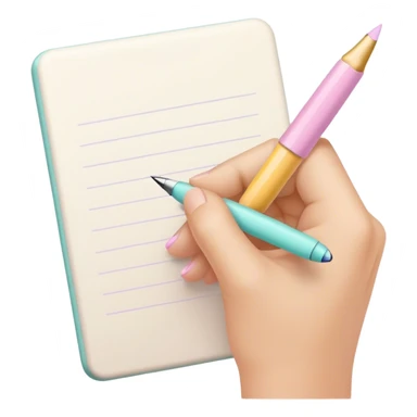 pastel hand 
writes sticker