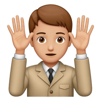 A person holding up their hands innocently (like they were accused of a crime) sticker