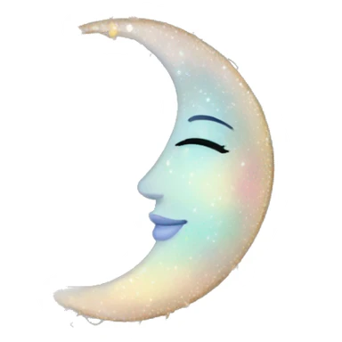 Sparkly moon-and-stars-galaxy-dreamcatcher sticker