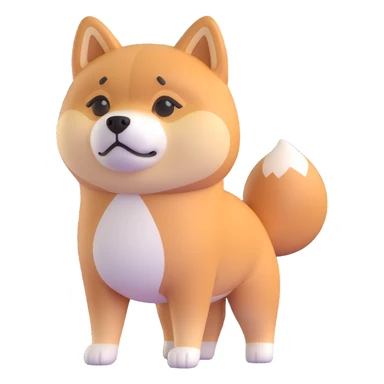 shiba inu standing, sad sticker