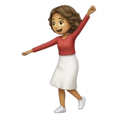 Une fille qui fait un dab sticker