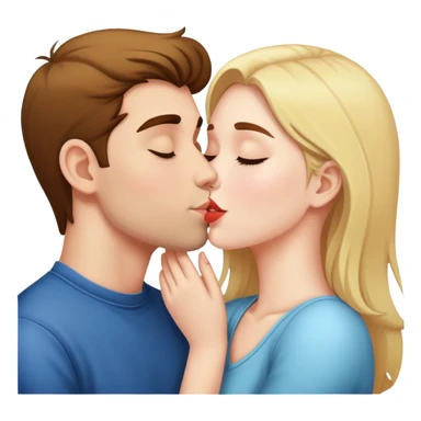 Girl kissing her boyfriend sticker