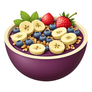 Vaso con açai, que lleve granola plátano arándanos y frutillas sticker