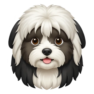 Black and white Havanese dog sticker
