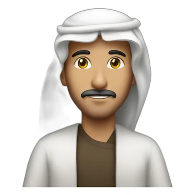 a man from saudi arabia, with a sky background sticker