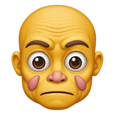 an very very very ugly human, male, with many ugly characteristics sticker