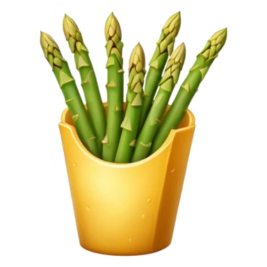 Fries and asparagus  sticker