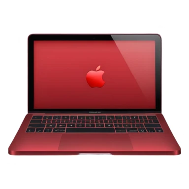 dark red coloured macbook sticker