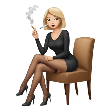 Pantyhosed smoking sticker