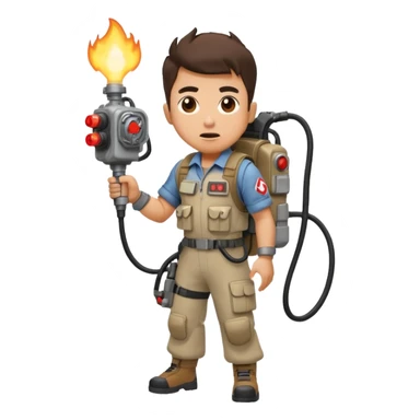 Create me a Ghost Buster in Solo leveling style sticker