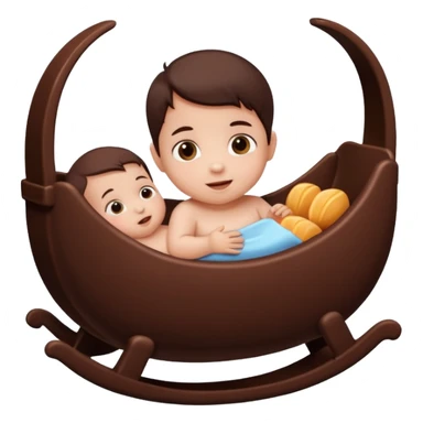 Baby in Chocolate cradle  sticker