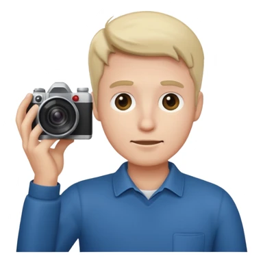 Camera man taking a photo backwards sticker