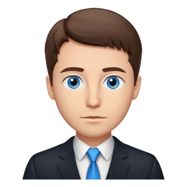 Man lawyer with blue eyes and short brown hair  sticker