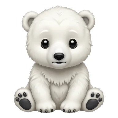 Full body polar bear cub sticker