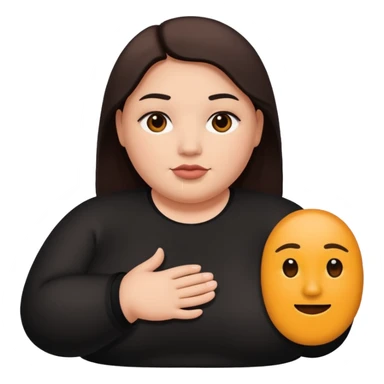 Persona gorda con el simbolo de prohibido  sticker