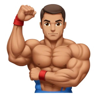 bodybuilder forearm exercise sticker