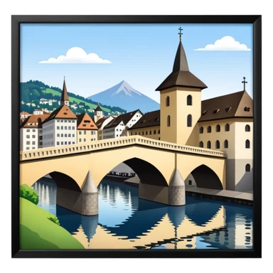 chapel bridge lucerne sticker