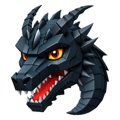 Minecraft black dragon head sticker