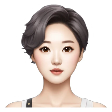 KPOP music group Aespa member Kim Min-jeong in short hair sticker
