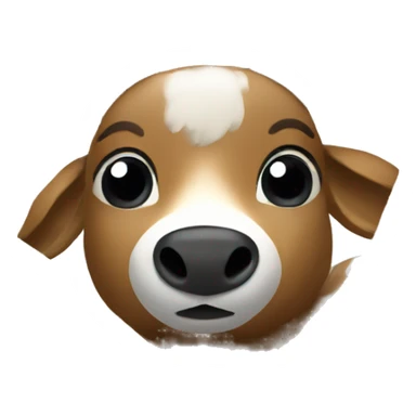 A reindeer in a cozy blanket sticker