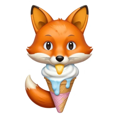 dondurma yiyen tilki sticker