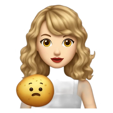 Taylor swift with potato sticker