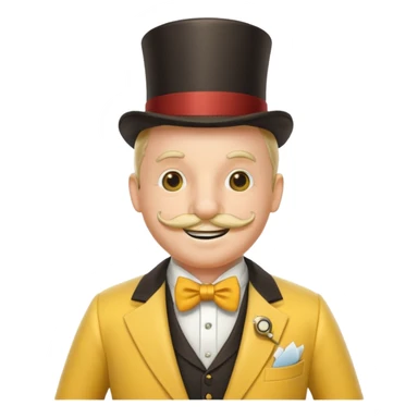 The monopoly fella with a monocle and yellow sticker