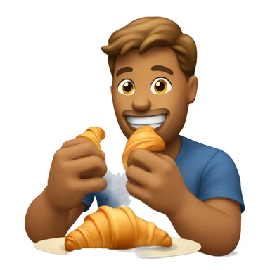 croissant eating croissant sticker