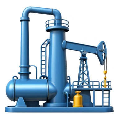 oil pumping station steel shiny sticker