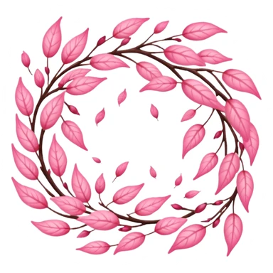 make sakura pink leaves falling sticker