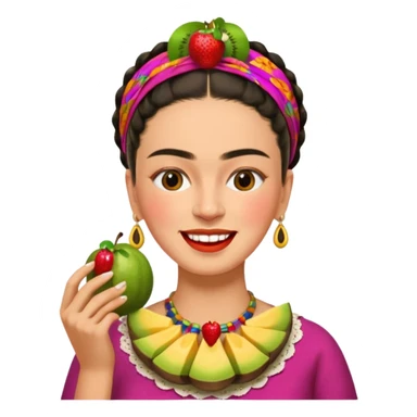 Frida Kahlo eats sticker