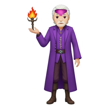purple eyed white haired old man standing in Targaryen themed clothes, full body  sticker