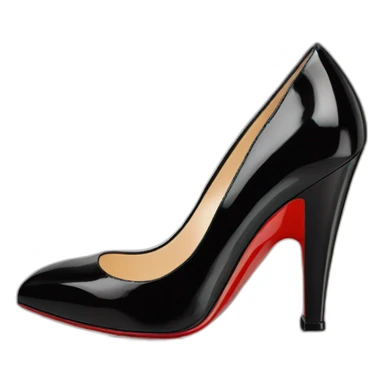 WEDGE heel LOUBOUTIN black PATENT sticker